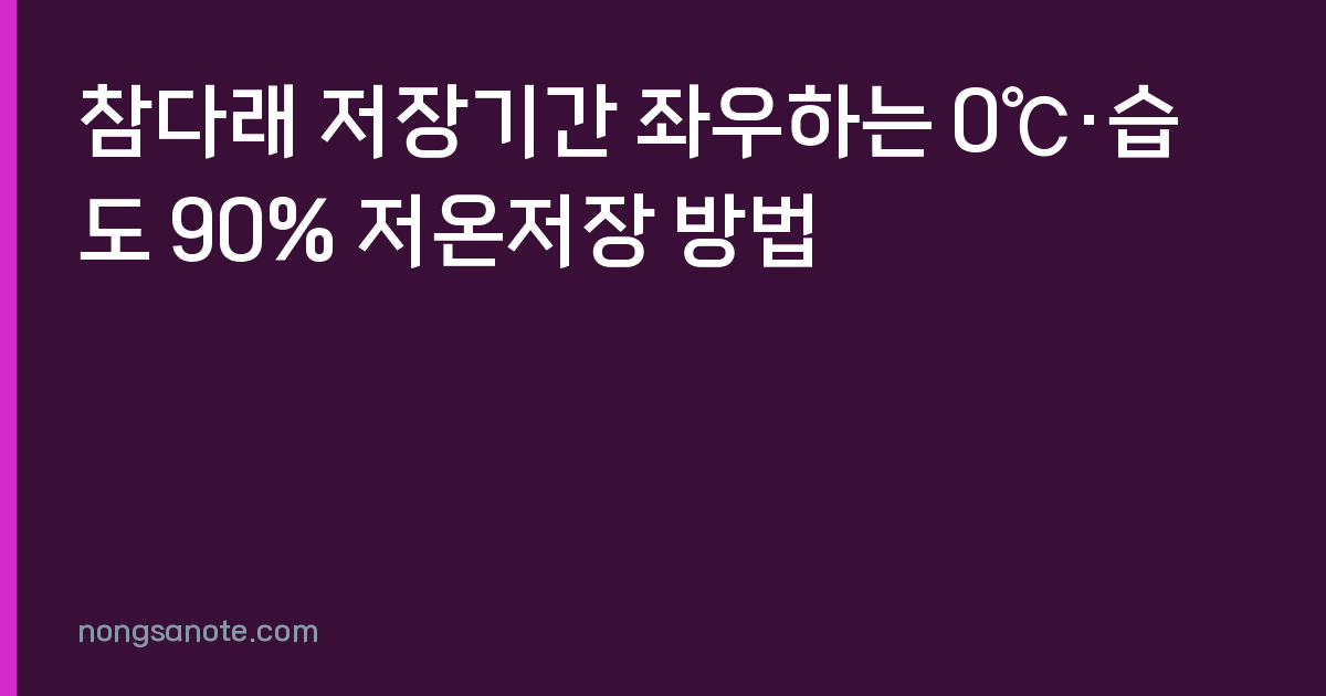참다래 저장기간 좌우하는 0℃·습도 90% 저온저장 방법