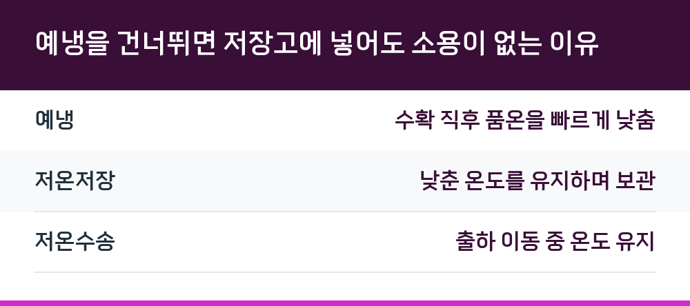 예냉을 건너뛰면 저장고에 넣어도 소용이 없는 이유