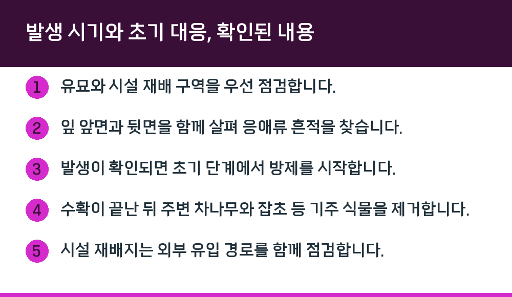 발생 시기와 초기 대응, 확인된 내용