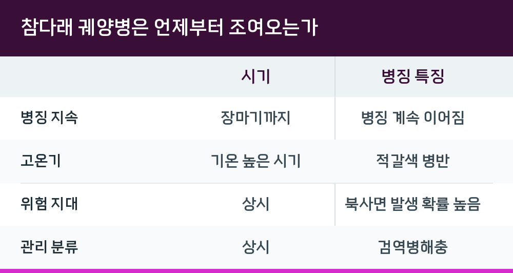 참다래 궤양병은 언제부터 조여오는가